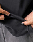 【thom/krom】 FRONT ZIP SWEAT TOPS WS498_BLACK
