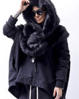 【RUNDHOLZ】 UNISEX FAUX FUR MULTIWAY SNOOD_BLACK