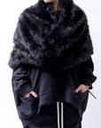 【RUNDHOLZ】 UNISEX FAUX FUR MULTIWAY SNOOD_BLACK