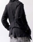 【RUNDHOLZ】 MIXED MATERIAL STRETCH JACKET 111 1107_BLACK