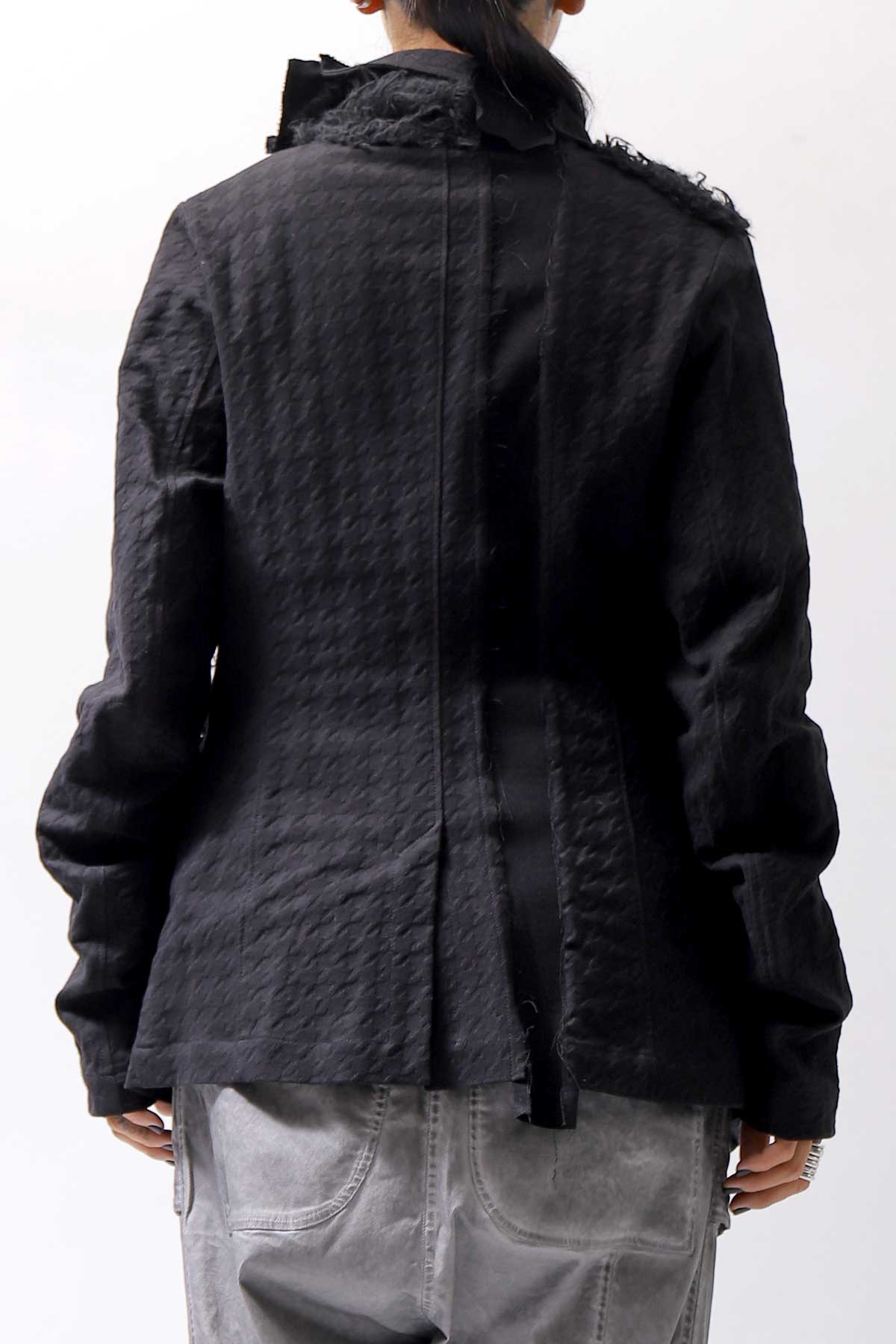 【RUNDHOLZ】 MIXED MATERIAL STRETCH JACKET 111 1107_BLACK