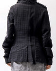 【RUNDHOLZ】 MIXED MATERIAL STRETCH JACKET 111 1107_BLACK