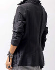 【RUNDHOLZ】 MIXED MATERIAL STRETCH JACKET 111 1107_BLACK