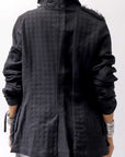 【RUNDHOLZ】 MIXED MATERIAL STRETCH JACKET 111 1107_BLACK