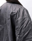 【DANIELE BASTA】 DOLMAN SLEEVE LEATHER SHORT BOMBER JACKET DB1301_BLACK