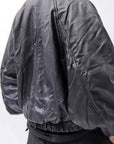 【DANIELE BASTA】 DOLMAN SLEEVE LEATHER SHORT BOMBER JACKET DB1301_BLACK