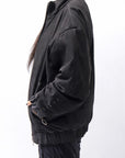 【DANIELE BASTA】 MAT LEATHER BOMBER JACKET DB1298_BLACK