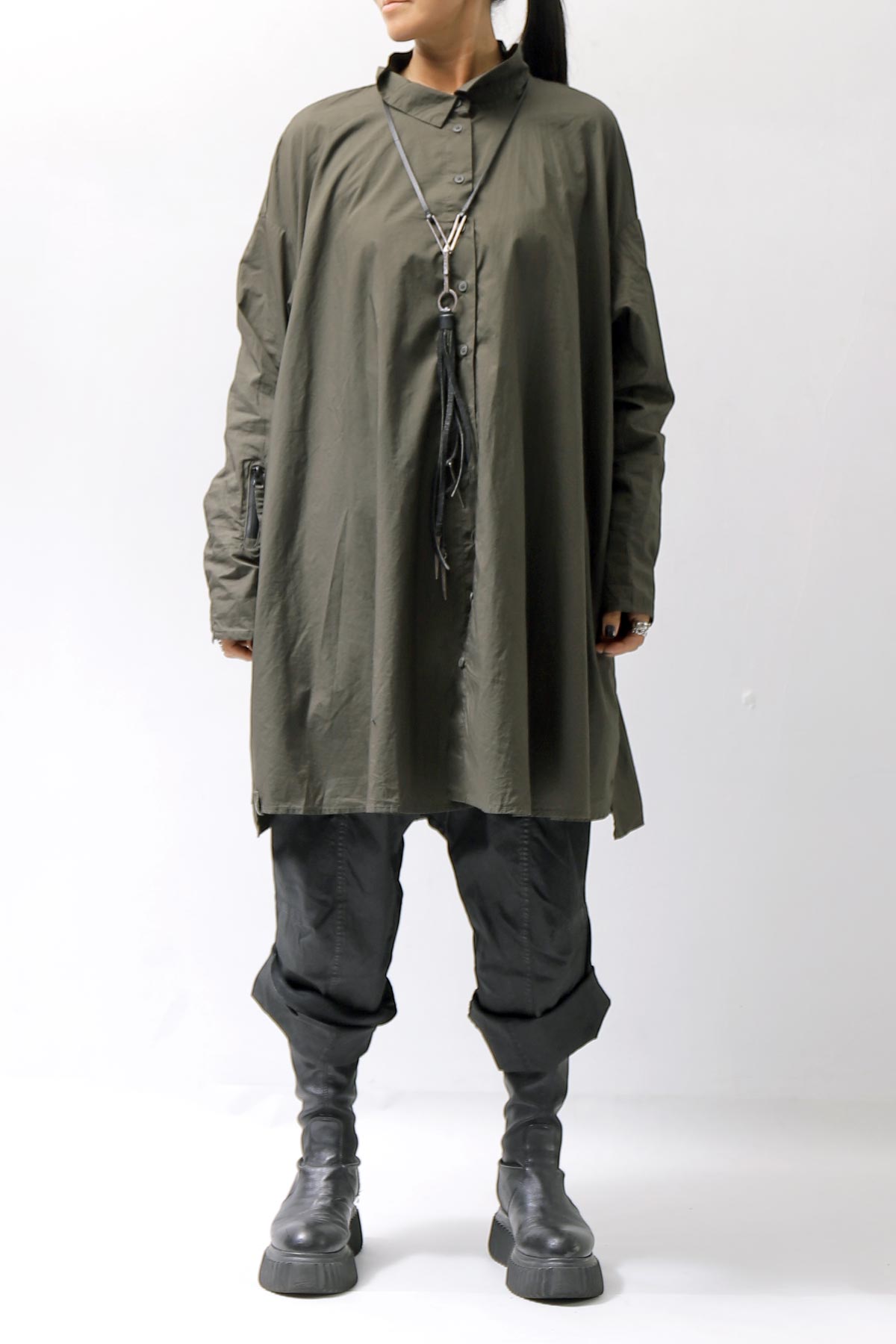 【RUNDHOLZ】 UNISEX OVERSIZE COTTON SHIRT 332 0915_JUNGLE