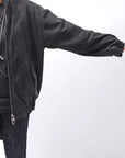 【DANIELE BASTA】 MAT LEATHER BOMBER JACKET DB1298_BLACK