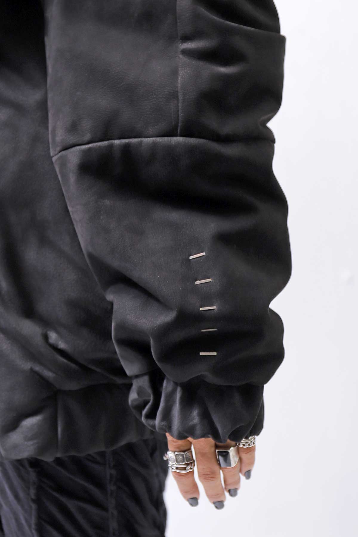 【DANIELE BASTA】 MAT LEATHER BOMBER JACKET DB1298_BLACK