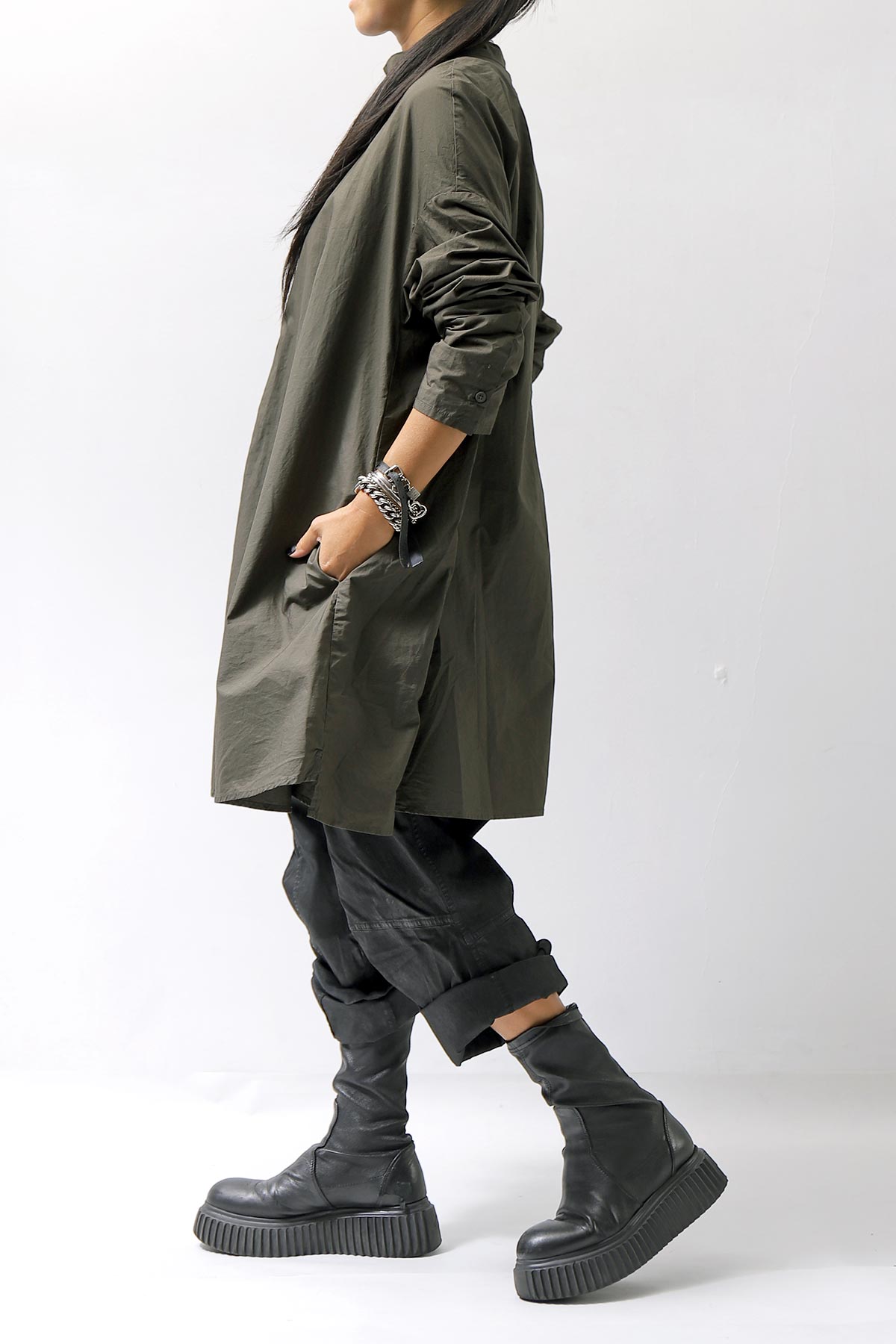 【RUNDHOLZ】 UNISEX OVERSIZE COTTON SHIRT 332 0915_JUNGLE