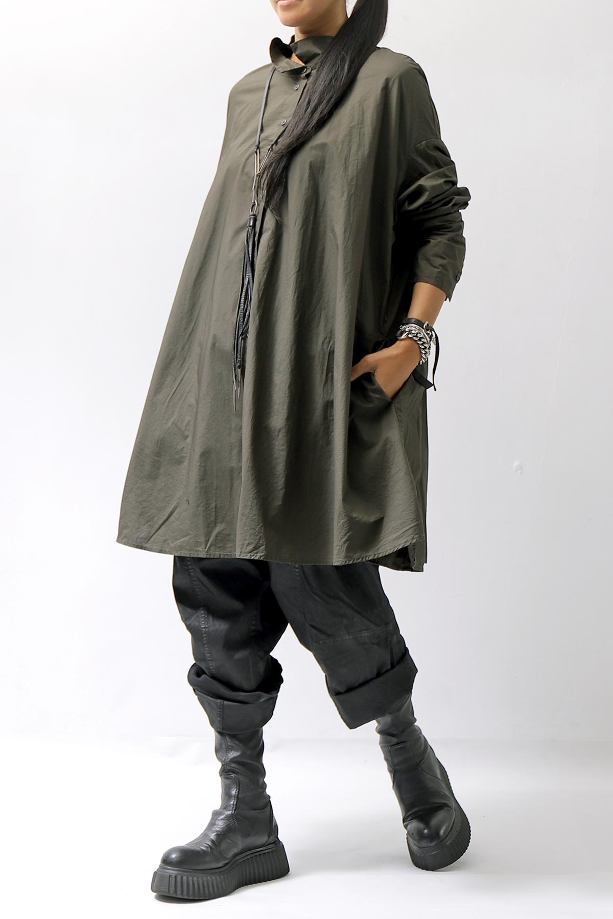 【RUNDHOLZ】 UNISEX OVERSIZE COTTON SHIRT 332 0915_JUNGLE