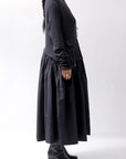 【RUNDHOLZ】 2WAY LIGHT SWEAT&NYLON LONG CARDIGAN DRESS 351 0924_BLACK