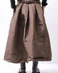 【PLÜ】 SHAPE MEMORY TULIP SKIRT PL6_CHOCOLATE