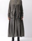 【RUNDHOLZ】 2WAY LIGHT SWEAT&NYLON LONG CARDIGAN DRESS 351 0924_JUNGLE