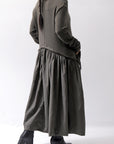 【RUNDHOLZ】 2WAY LIGHT SWEAT&NYLON LONG CARDIGAN DRESS 351 0924_JUNGLE