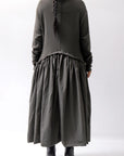 【RUNDHOLZ】 2WAY LIGHT SWEAT&NYLON LONG CARDIGAN DRESS 351 0924_JUNGLE