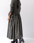 【RUNDHOLZ】 2WAY LIGHT SWEAT&NYLON LONG CARDIGAN DRESS 351 0924_JUNGLE