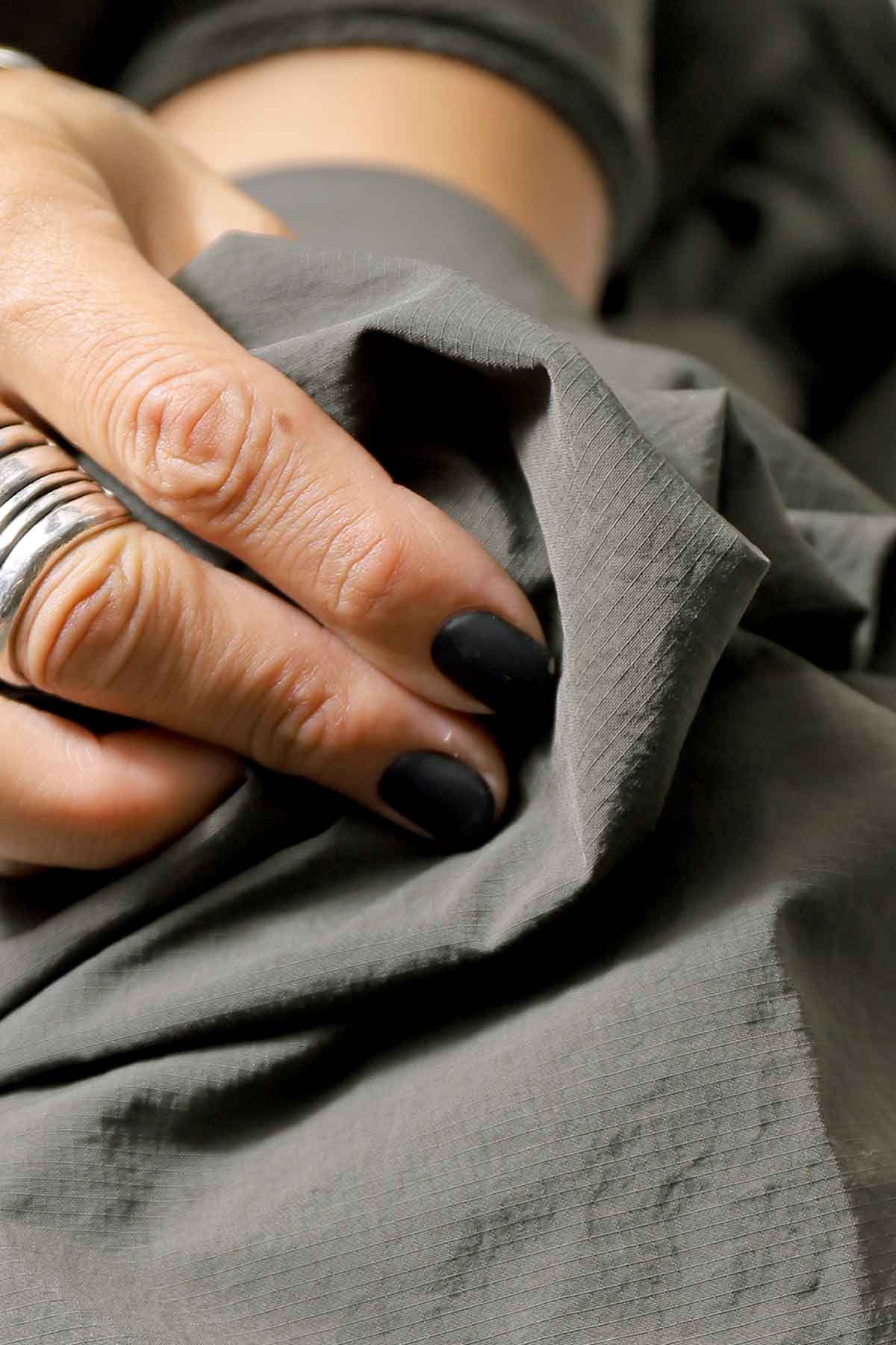 【RUNDHOLZ】 2WAY LIGHT SWEAT&NYLON LONG CARDIGAN DRESS 351 0924_JUNGLE