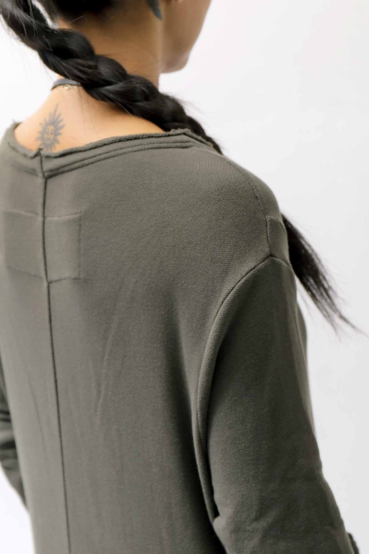 【RUNDHOLZ】 2WAY LIGHT SWEAT&NYLON LONG CARDIGAN DRESS 351 0924_JUNGLE