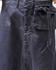 【RUNDHOLZ】 DENIM GLOSS WIDE SARRUEL PANTS 206_INDIGO BLACK GLOSS