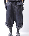 【RUNDHOLZ】 DENIM GLOSS WIDE SARRUEL PANTS 206_INDIGO BLACK GLOSS
