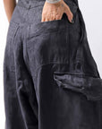 【RUNDHOLZ】 DENIM GLOSS BAGGY PANTS 103_BLACK GLOSS