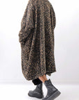 【RUNDHOLZ】 OVERSIZED ECO-FUR SHORT HAIR LEOPARD COAT_LEO JACQUARD