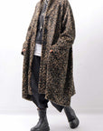 【RUNDHOLZ】 OVERSIZED ECO-FUR SHORT HAIR LEOPARD COAT_LEO JACQUARD