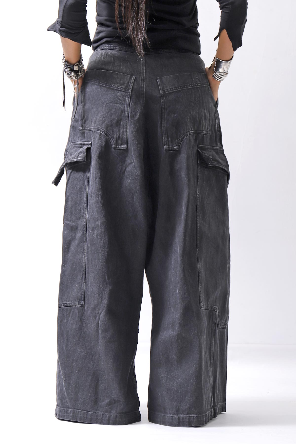 【RUNDHOLZ】 DENIM GLOSS BAGGY PANTS 103_BLACK GLOSS
