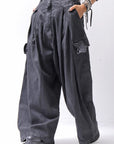【RUNDHOLZ】 DENIM GLOSS BAGGY PANTS 103_BLACK GLOSS