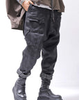 【RUNDHOLZ】 DENIM GLOSS SARRUEL PANTS 103_BLACK GLOSS
