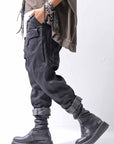 【RUNDHOLZ】 DENIM GLOSS SARRUEL PANTS 103_BLACK GLOSS