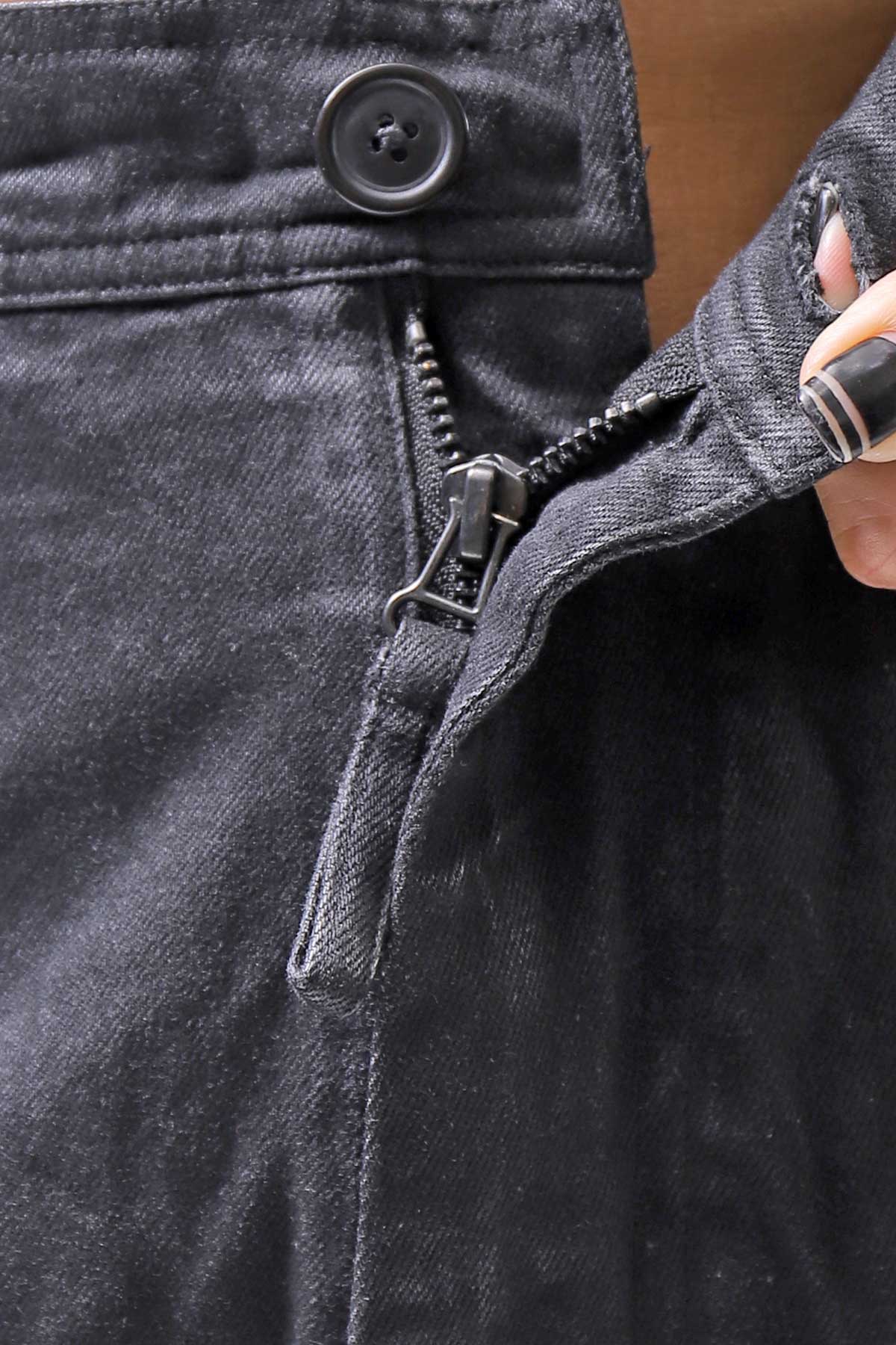 【RUNDHOLZ】 DENIM GLOSS SARRUEL PANTS 103_BLACK GLOSS