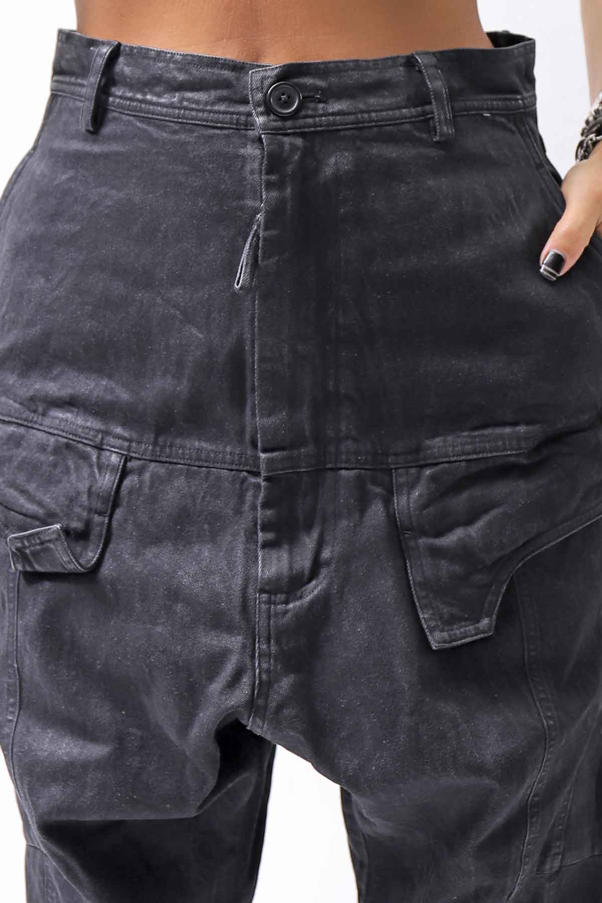 【RUNDHOLZ】 DENIM GLOSS SARRUEL PANTS 103_BLACK GLOSS