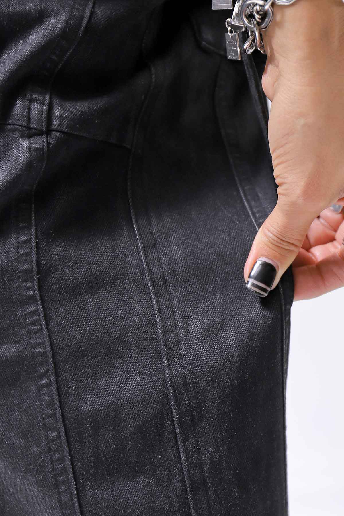 【RUNDHOLZ】 DENIM GLOSS SARRUEL PANTS 103_BLACK GLOSS