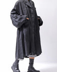 【RUNDHOLZ】 DENIM GLOSS OVERSIZED LIGHT COAT 103_BLACK GLOSS
