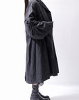 【RUNDHOLZ】 DENIM GLOSS OVERSIZED LIGHT COAT 103_BLACK GLOSS