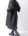 【RUNDHOLZ】 DENIM GLOSS OVERSIZED LIGHT COAT 103_BLACK GLOSS