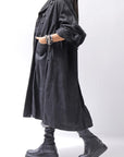 【RUNDHOLZ】 DENIM GLOSS OVERSIZED LIGHT COAT 103_BLACK GLOSS