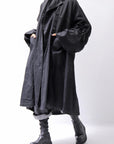【RUNDHOLZ】 DENIM GLOSS OVERSIZED LIGHT COAT 103_BLACK GLOSS