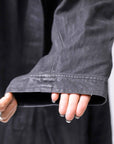 【RUNDHOLZ】 DENIM GLOSS OVERSIZED LIGHT COAT 103_BLACK GLOSS