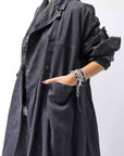 【RUNDHOLZ】 DENIM GLOSS OVERSIZED LIGHT COAT 103_BLACK GLOSS