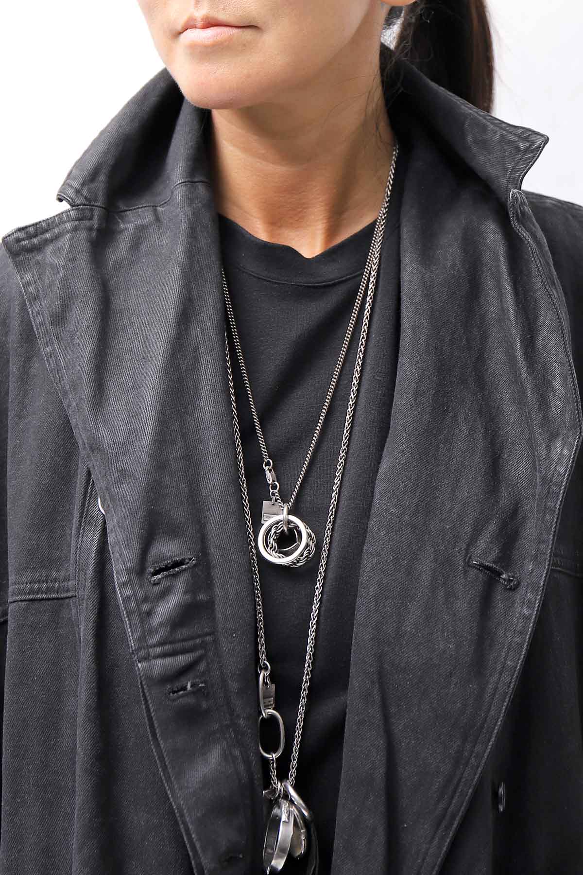 【RUNDHOLZ】 DENIM GLOSS OVERSIZED LIGHT COAT 103_BLACK GLOSS