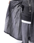 【RUNDHOLZ】 DENIM GLOSS OVERSIZED LIGHT COAT 103_BLACK GLOSS