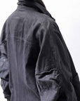 【RUNDHOLZ】 DENIM GLOSS OVERSIZED LIGHT COAT 103_BLACK GLOSS