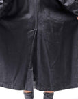 【RUNDHOLZ】 DENIM GLOSS OVERSIZED LIGHT COAT 103_BLACK GLOSS