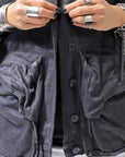 【RUNDHOLZ】 DENIM GLOSS DOLMAN SLEEVE JACKET 103_BLACK GLOSS