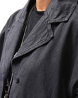 【RUNDHOLZ】 DENIM GLOSS DOLMAN SLEEVE JACKET 103_BLACK GLOSS