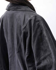 【RUNDHOLZ】 DENIM GLOSS DOLMAN SLEEVE JACKET 103_BLACK GLOSS